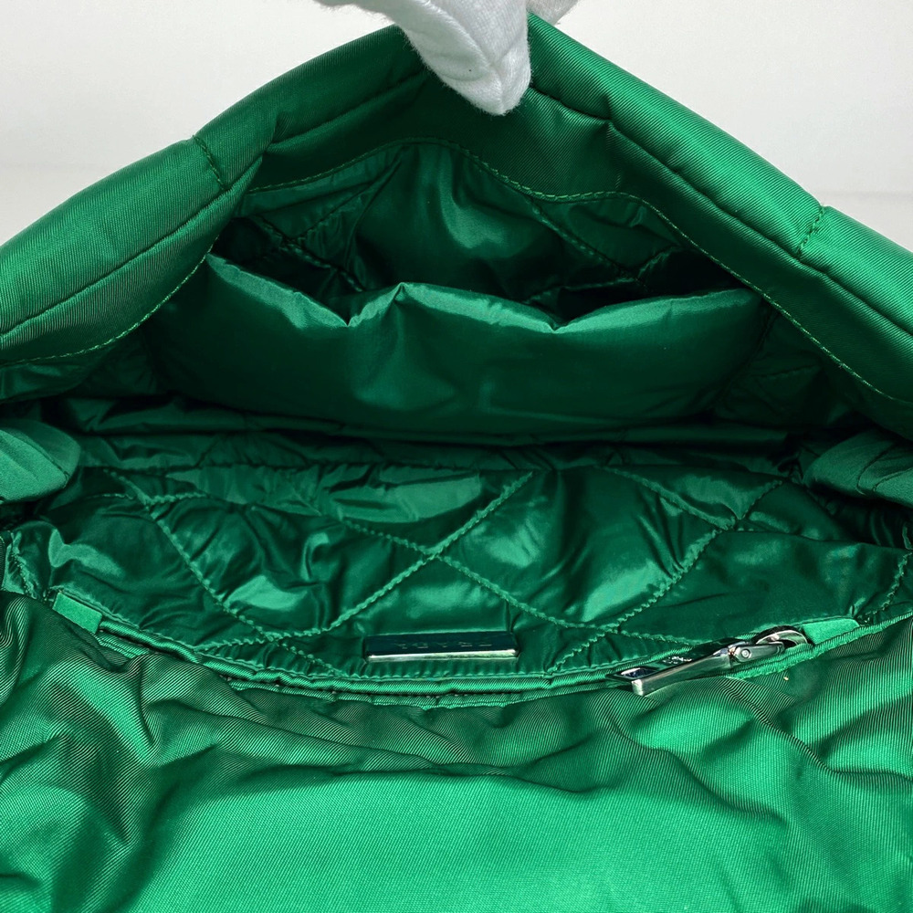 Prada Bomber Chain Shoulder Bag Logo Green - Picture 7 of 7